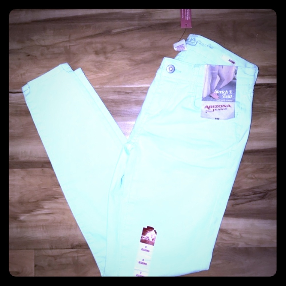 Mint green jeggings